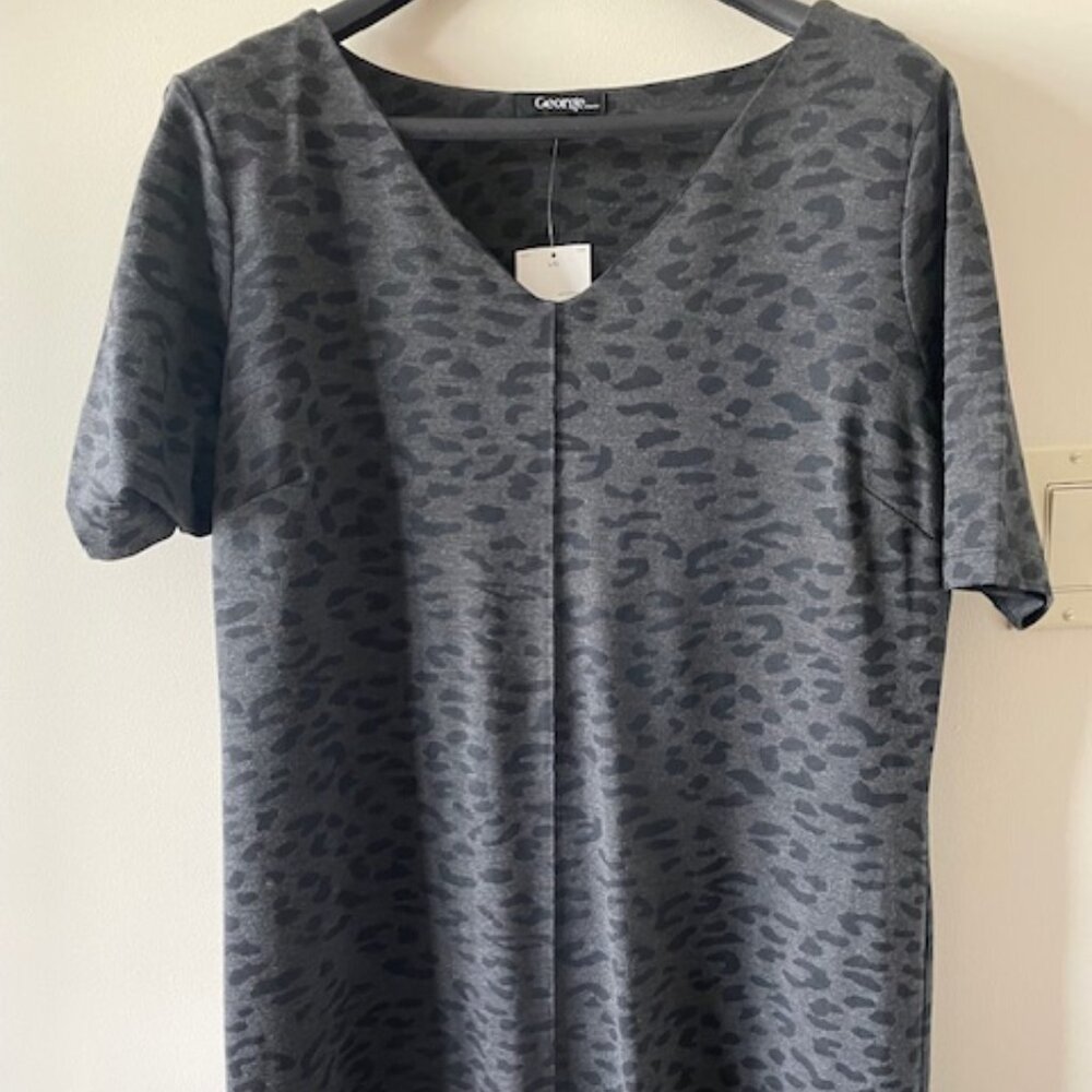 George Sheath Half Sleeve Grey Size L Dress– NWT